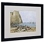 Trademark Eugene Boudin "Washerwomen on the Beach" Art, White Matte W/Black Frame, 16" x 20"~#|#~m001697002_sc7