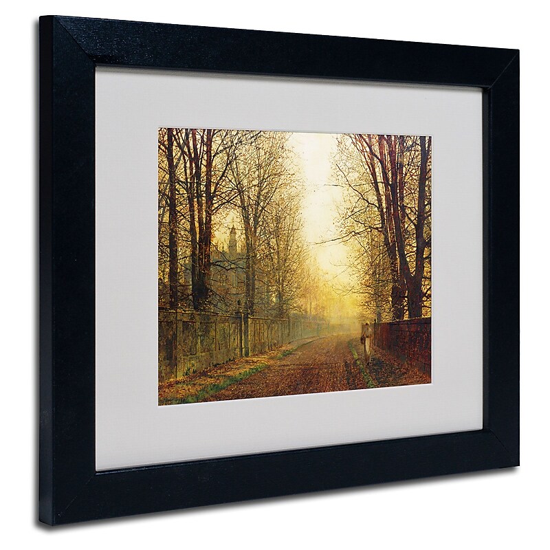 Trademark John Grimshaw "Whitby" Art, White Matte With Black Frame, 11" x 14" image 1