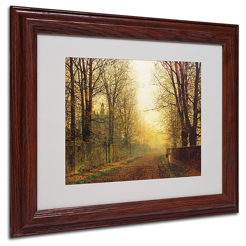Trademark John Grimshaw "Whitby" Art, White Matte With Wood Frame, 11" x 14" image 1