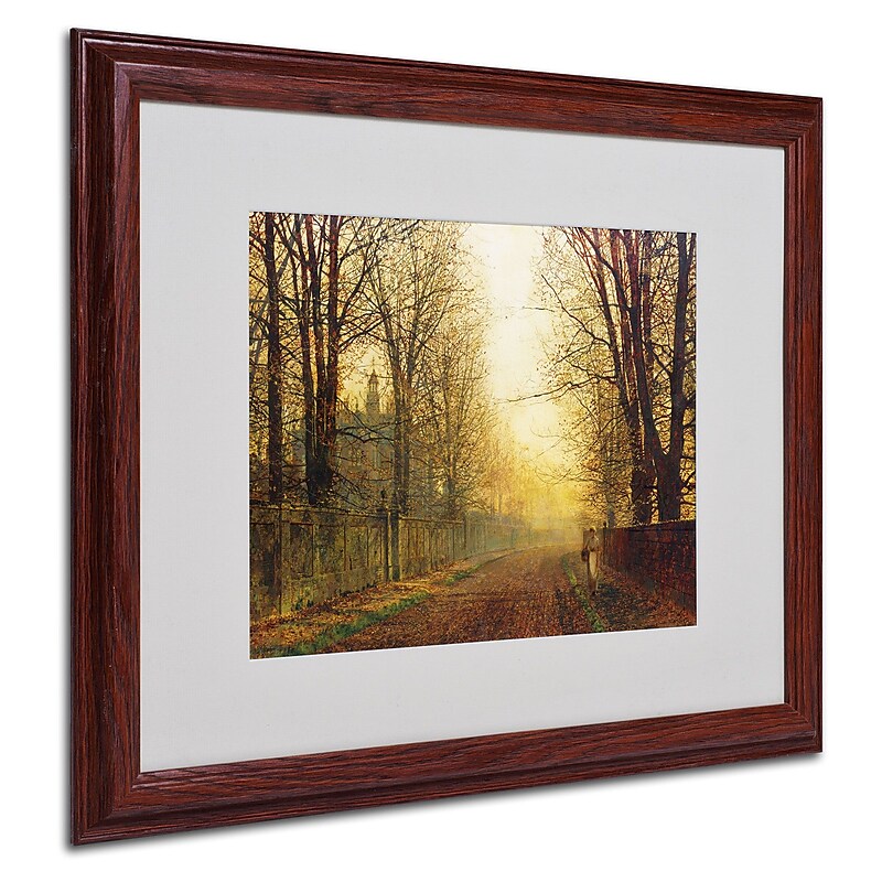Trademark John Grimshaw "Whitby" Art, White Matte With Wood Frame, 16" x 20" image 1