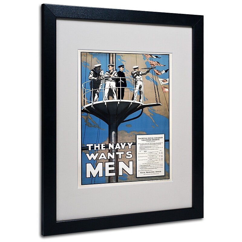 Trademark "Recruitment Poster for the Canadian.." Art, White Matte W/Black Frame, 16" x 20" image 1