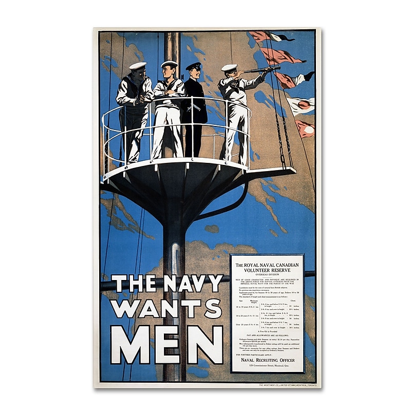 Trademark "Recruitment Poster for the Royal.." Gallery-Wrapped Canvas Art, 22" x 32" image 1