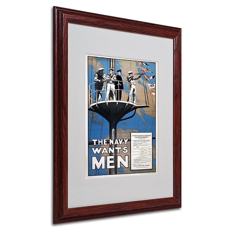 Trademark "Recruitment Poster for the Canadian.." Art, White Matte W/Wood Frame, 16" x 20" image 1