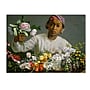 Trademark Jean Frederic Bazille "Young Woman with Peonies" Gallery-Wrapped Canvas Art, 14" x 19"~#|#~m001697046_sc7