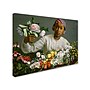 Trademark Jean Frederic Bazille "Young Woman with Peonies" Gallery-Wrapped Canvas Art, 14" x 19"~#|#~m001697047_sc7