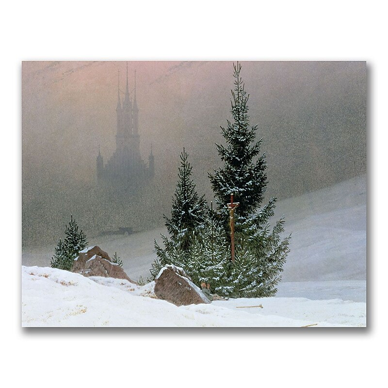 Trademark Caspar David Friedrich "Winter Landscape" Gallery-Wrapped Canvas Art, 24" x 32" image 1