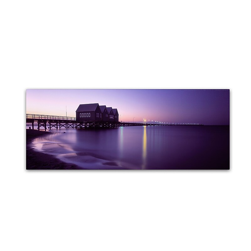 Trademark David Evans "Busselton Jetty" Gallery-Wrapped Canvas Art, 8" x 24" image 1