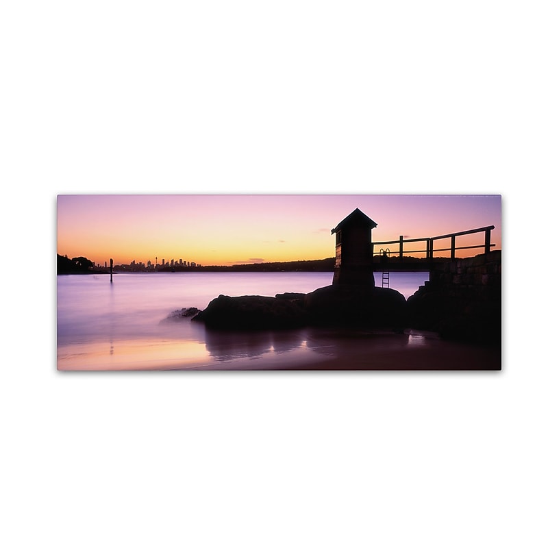 Trademark David Evans "Camp Cove-Sydney" Gallery-Wrapped Canvas Art, 8" x 24" image 1