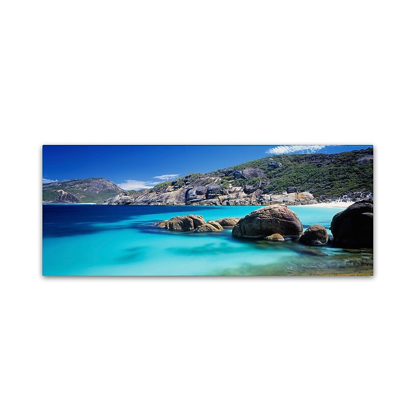 Trademark David Evans "Little Hellfire Bay" Gallery-Wrapped Canvas Art, 8" x 24" image 1