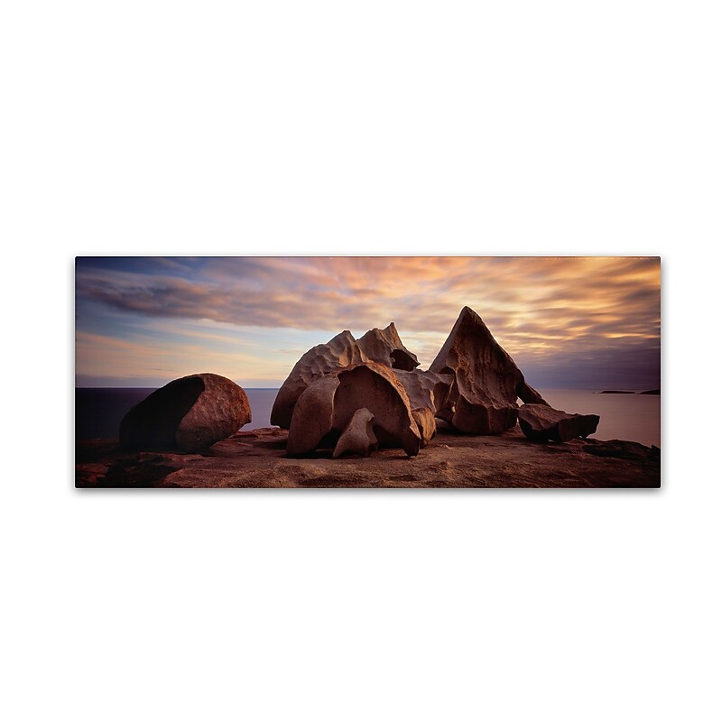 Trademark David Evans "Remarkable Rocks-Kangaroo Island" Gallery-Wrapped Canvas Art, 16" x 47" image 1
