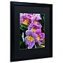 Trademark Kurt Shaffer "Happy Orchids" Art, Black Matte With Black Frame, 16" x 20"~#|#~m001697960_sc7
