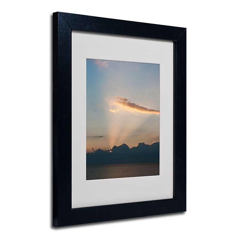 Trademark Kurt Shaffer "Inspiration Sunset" Art, White Matte With Black Frame, 11" x 14" image 1