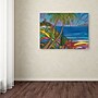 Trademark Manor Shadian "Blue Sea with 2 Boats" Gallery-Wrapped Canvas Art, 24" x 32"~#|#~m001698429_sc7
