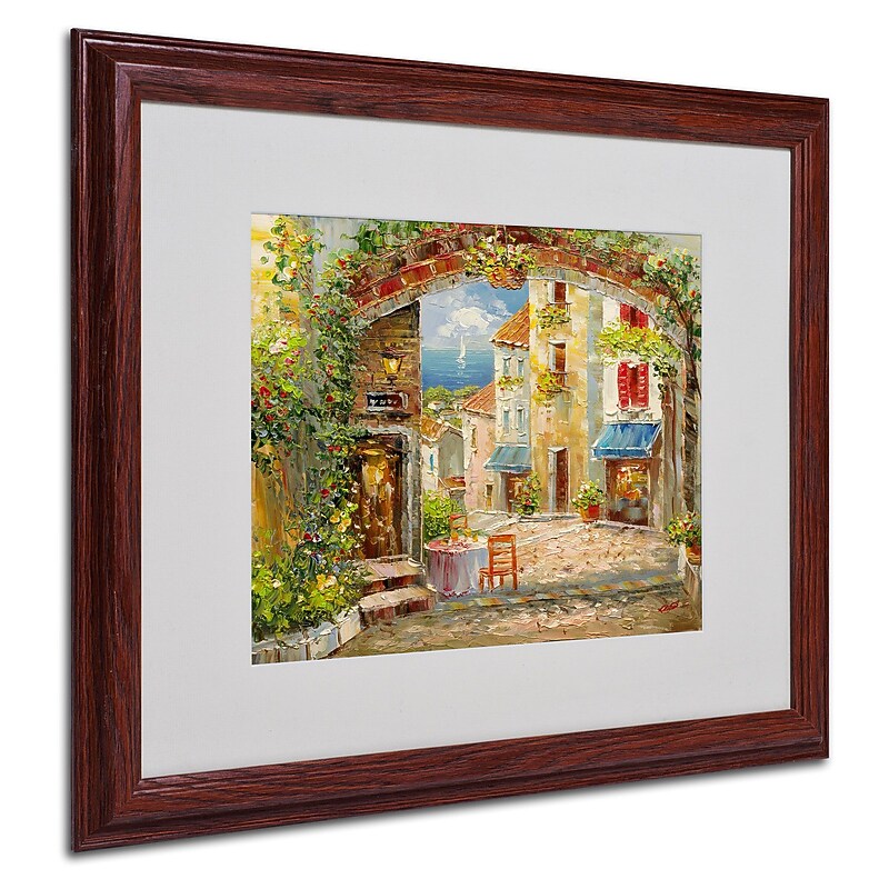 Trademark Rio "Capri Isle" Art, White Matte With Wood Frame, 16" x 20" image 1