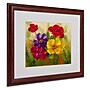 Trademark Rio "Flowers" Art, White Matte With Wood Frame, 16" x 20"~#|#~m001698459_sc7