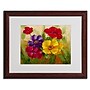 Trademark Rio "Flowers" Art, White Matte With Wood Frame, 16" x 20"~#|#~m001698460_sc7