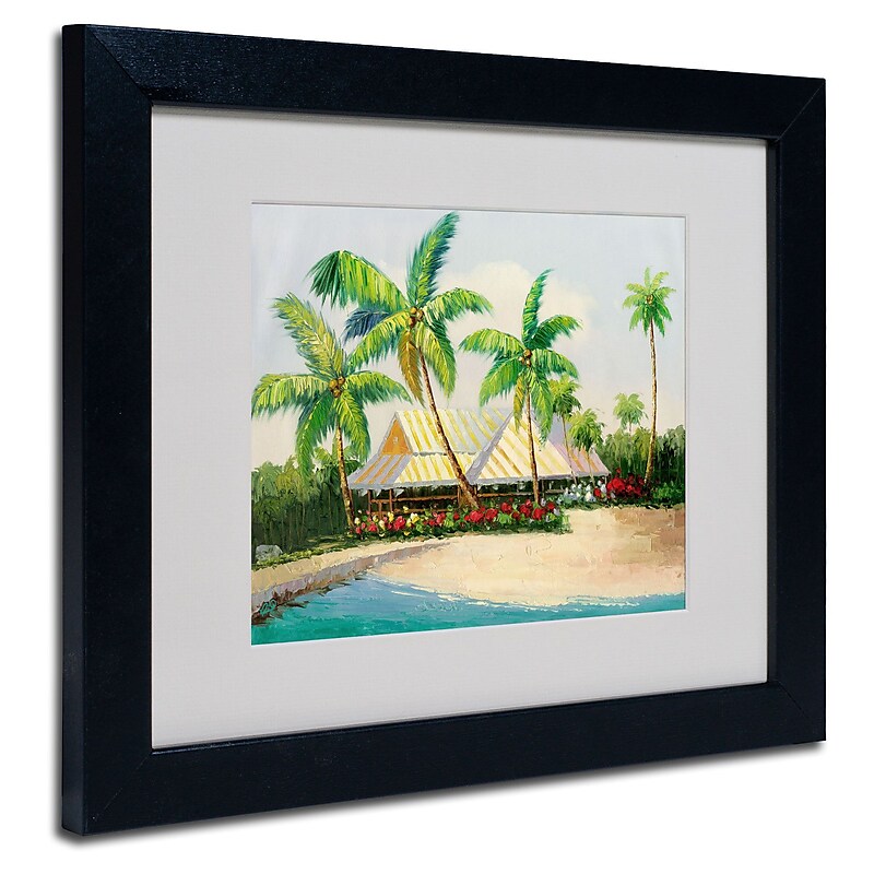 Trademark Rio "Hidden Cove" Art, White Matte With Black Frame, 11" x 14" image 1