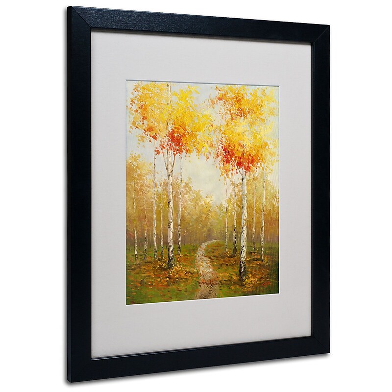 Trademark Rio "On the Way to Aspen" Art, White Matte With Black Frame, 16" x 20" image 1
