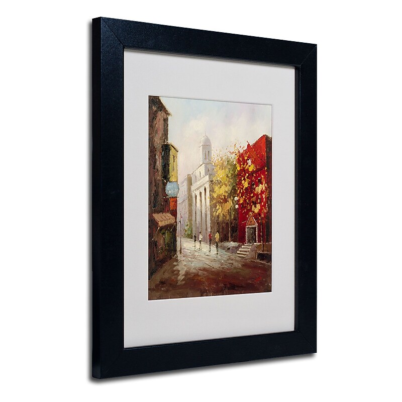 Trademark Rio "Sunday Morning in Bari Italy" Art, White Matte With Black Frame, 11" x 14" image 1