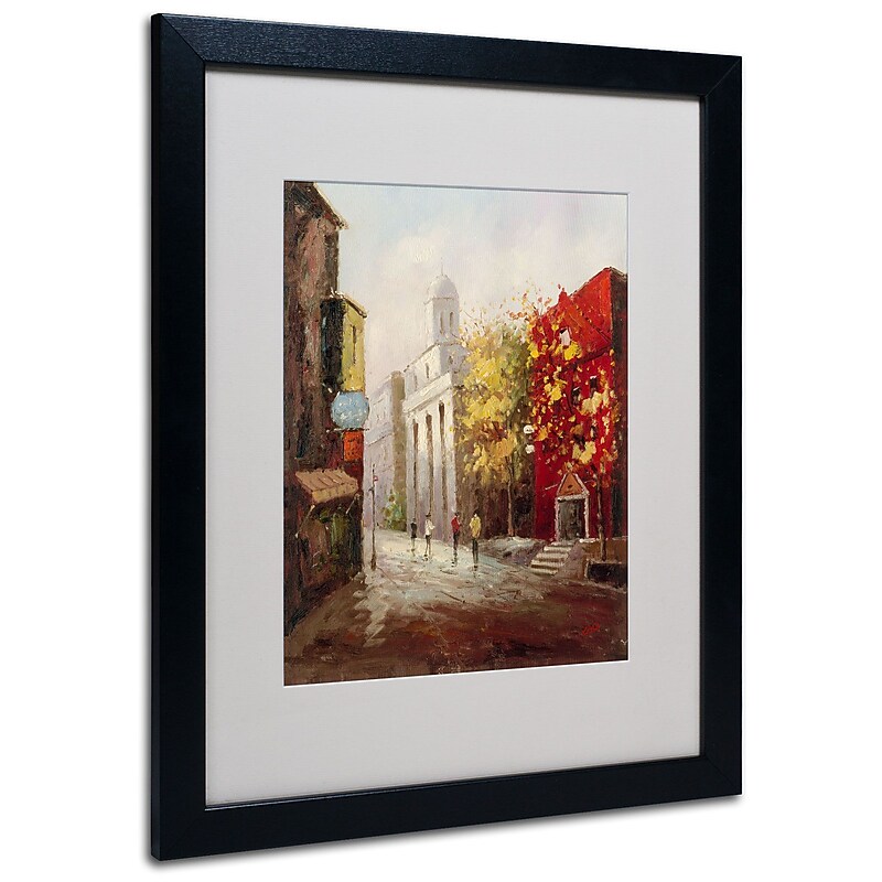 Trademark Rio "Sunday Morning in Bari Italy" Art, White Matte With Black Frame, 16" x 20" image 1