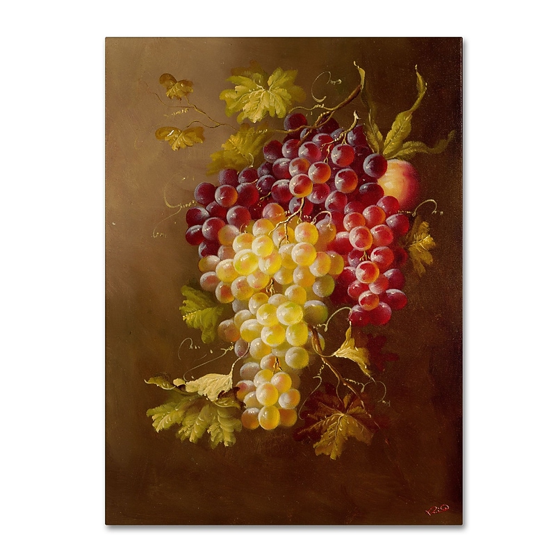 Trademark Rio "Still Life with Grapes" Gallery-Wrapped Canvas Art, 14" x 19" image 1