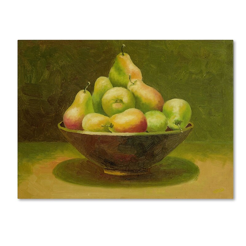Trademark Rio "Still Life with Pears" Gallery-Wrapped Canvas Art, 14" x 19" image 1