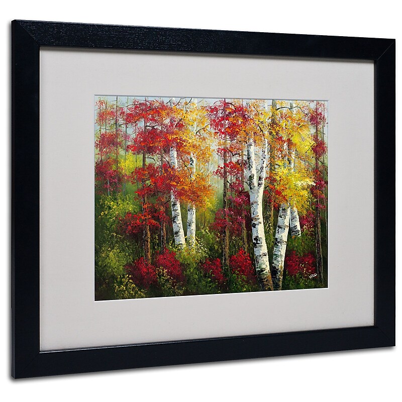 Trademark Rio "Indian Summer" Art, White Matte With Black Frame, 16" x 20" image 1