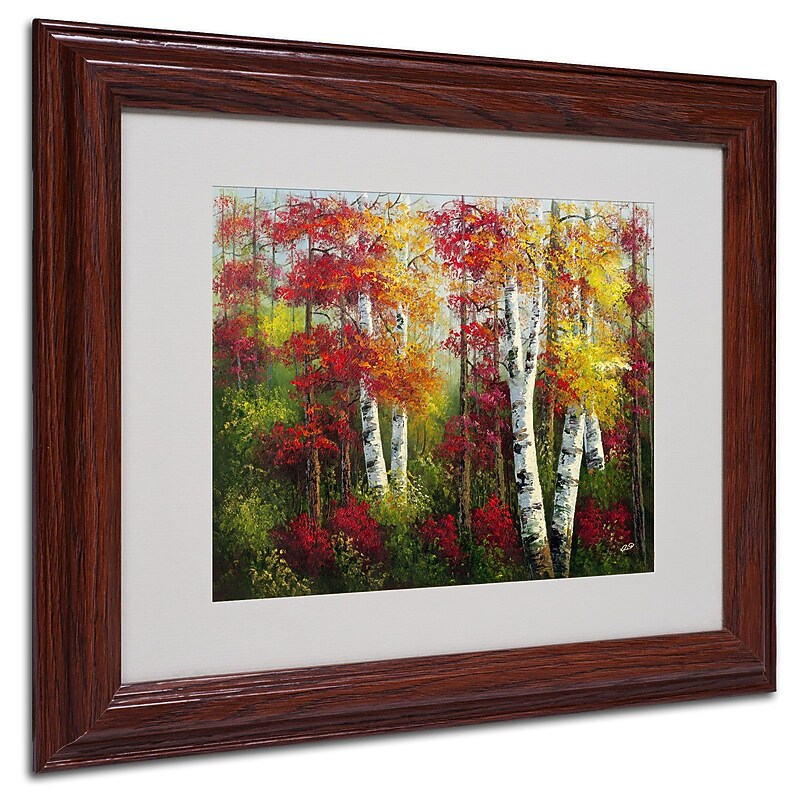 Trademark Rio "Indian Summer" Art, White Matte With Wood Frame, 11" x 14" image 1
