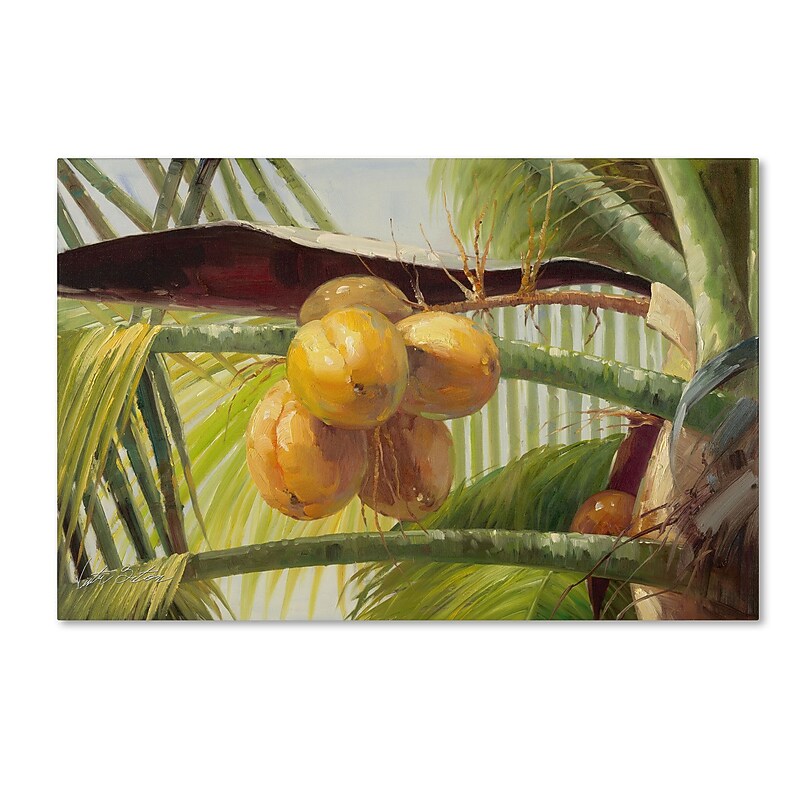 Trademark Victor Giton "Coconut Palm I" Gallery-Wrapped Canvas Art, 30" x 47" image 1