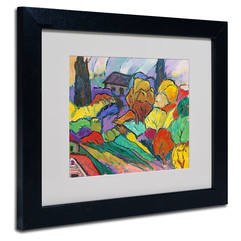 Trademark Manor Shadian "Rainbow Forest" Art, White Matte W/Black Frame, 11" x 14" image 1