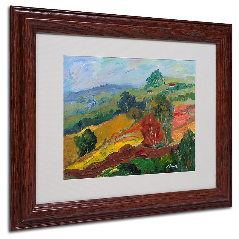 Trademark Manor Shadian "Napa 2" Art, White Matte W/Wood Frame, 11" x 14" image 1