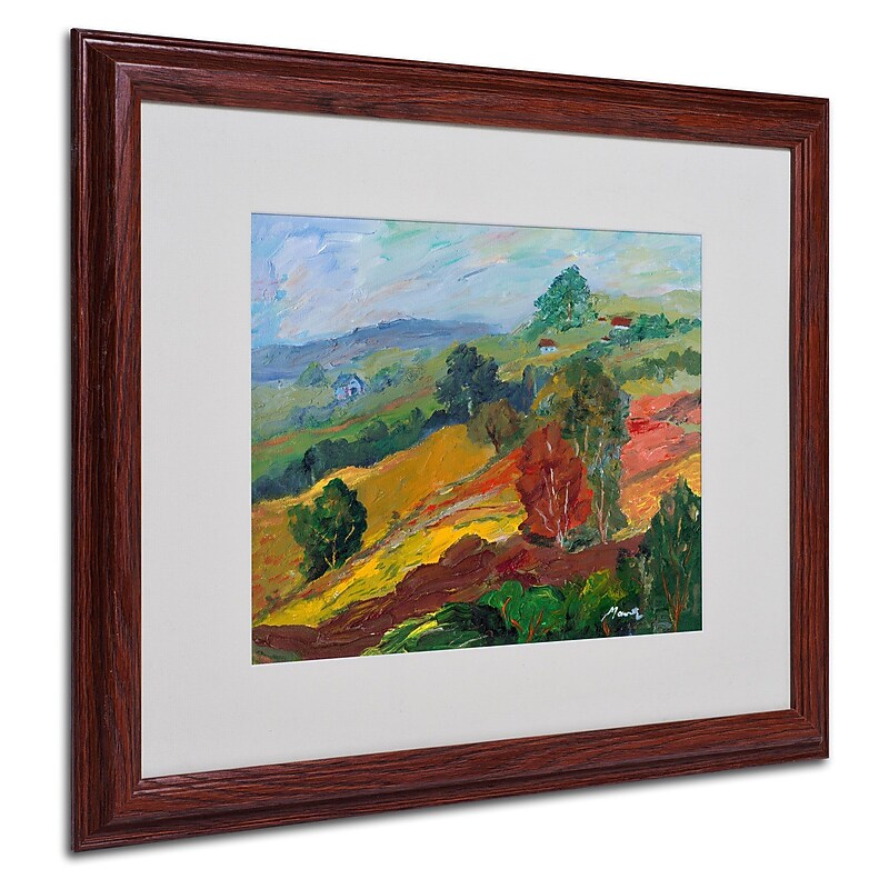 Trademark Manor Shadian "Napa 2" Art, White Matte W/Wood Frame, 16" x 20" image 1