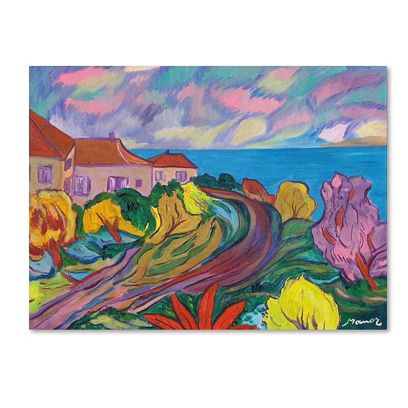 Trademark Manor Shadian "Winding Path by Ocean" Gallery-Wrapped Canvas Art, 24" x 32" image 1
