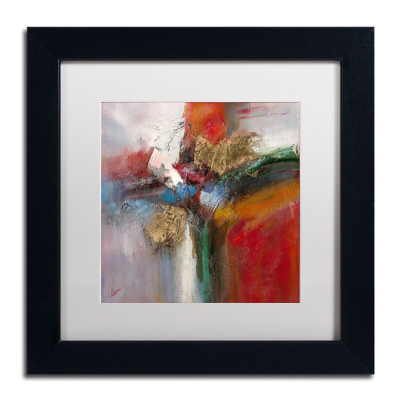 Trademark Ricardo Tapia "Bounce" Canvas Art, White Matte With Black Frame, 11" x 11" image 1