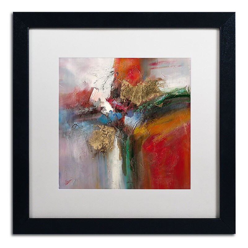 Trademark Ricardo Tapia "Bounce" Canvas Art, White Matte With Black Frame, 16" x 16" image 1