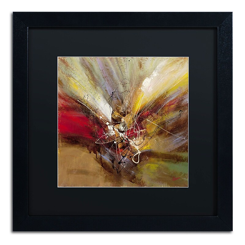 Trademark Ricardo Tapia "Sunrise" Canvas Art, Black Matte With Black Frame, 16" x 16" image 1