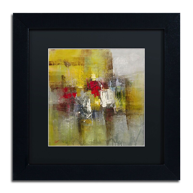 Trademark Ricardo Tapia "Cherish" Canvas Art, Black Matte With Black Frame, 11" x 11" image 1