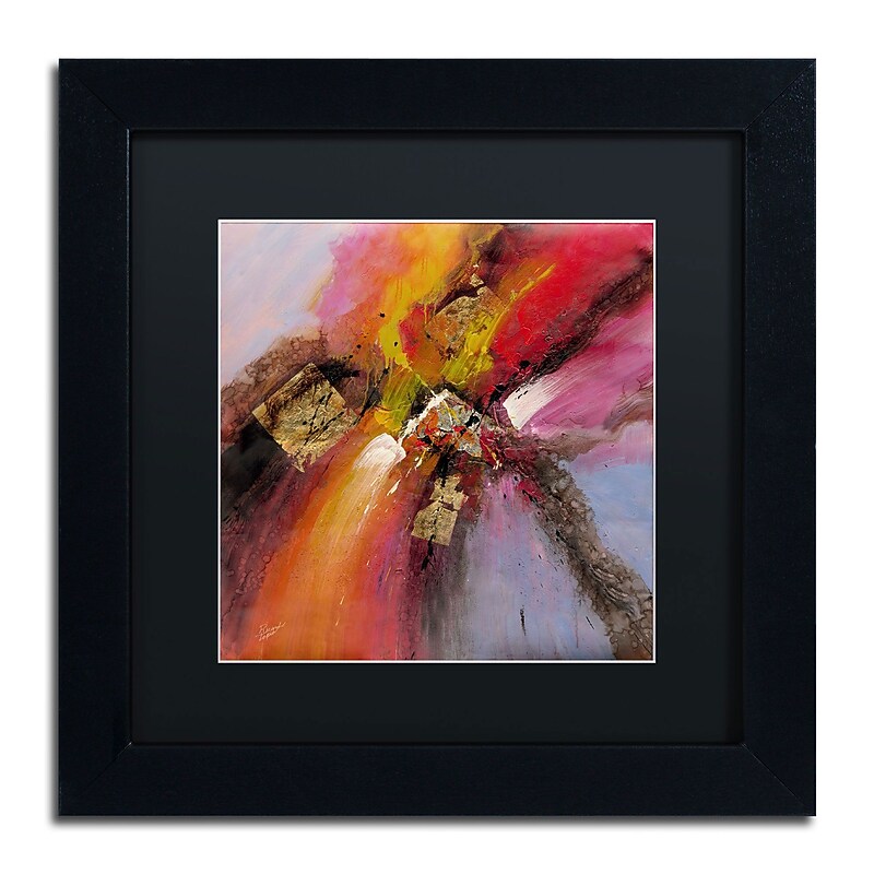 Trademark Ricardo Tapia "Sunset" Canvas Art, Black Matte With Black Frame, 11" x 11" image 1