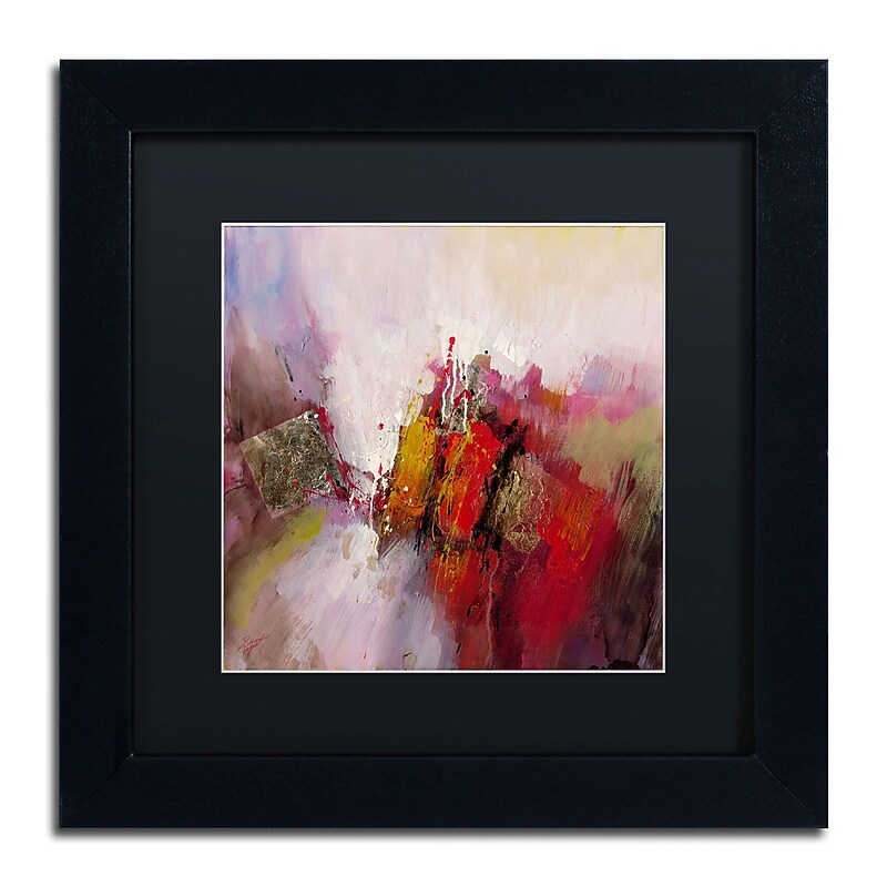 Trademark Ricardo Tapia "Hot and cold" Canvas Art, Black Matte With Black Frame, 11" x 11" image 1