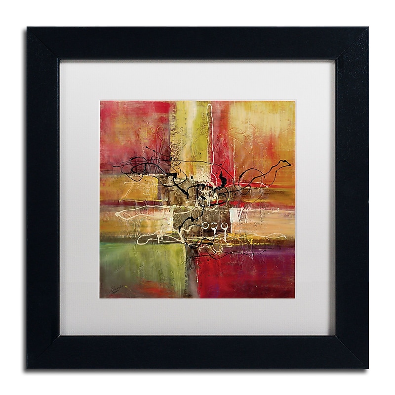 Trademark Ricardo Tapia "Round and Round" Canvas Art, White Matte W/Black Frame, 11" x 11" image 1