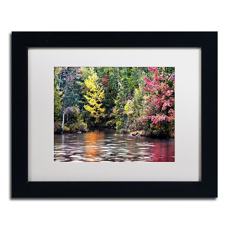 Trademark David Ayash "Adirondacks" Art, White Matte With Black Frame, 11" x 14" image 1