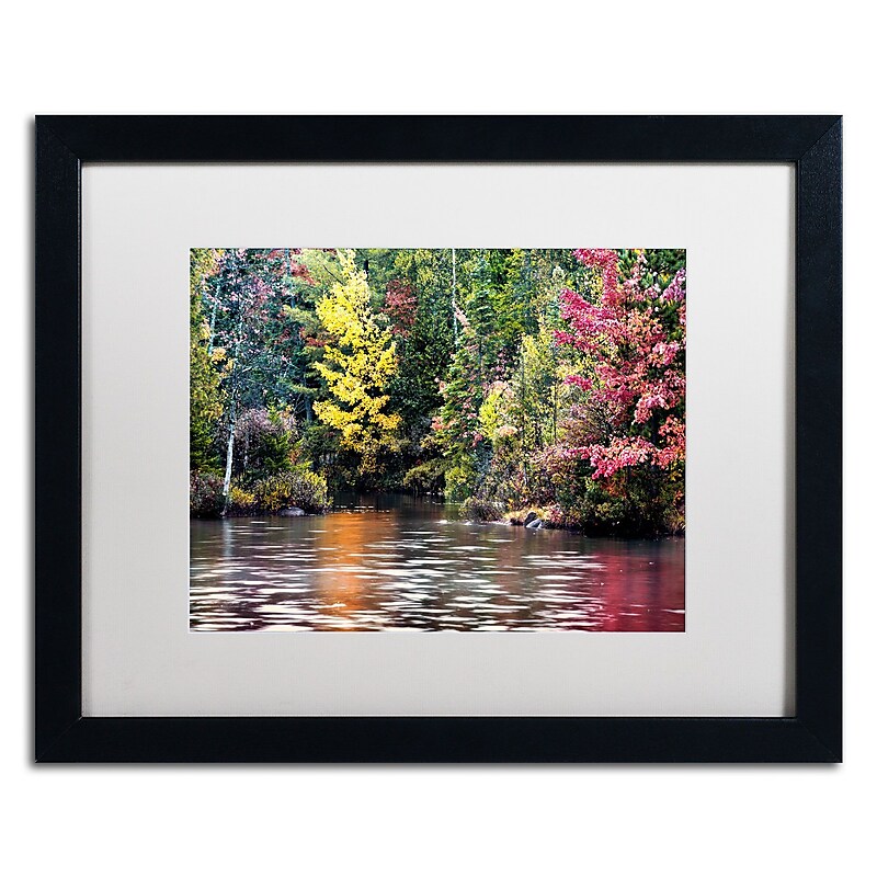 Trademark David Ayash "Adirondacks" Art, White Matte With Black Frame, 16" x 20" image 1