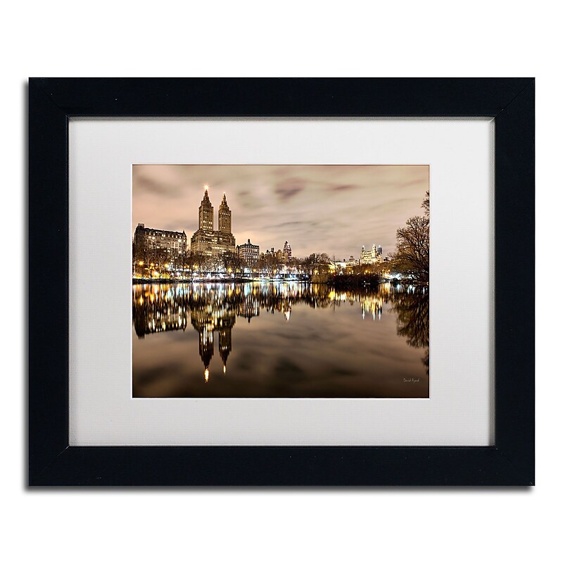Trademark David Ayash "Central Park West I" Art, White Matte With Black Frame, 11" x 14" image 1