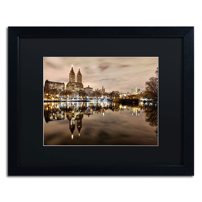 Trademark David Ayash "Central Park West I" Art, Black Matte With Black Frame, 16" x 20" image 1
