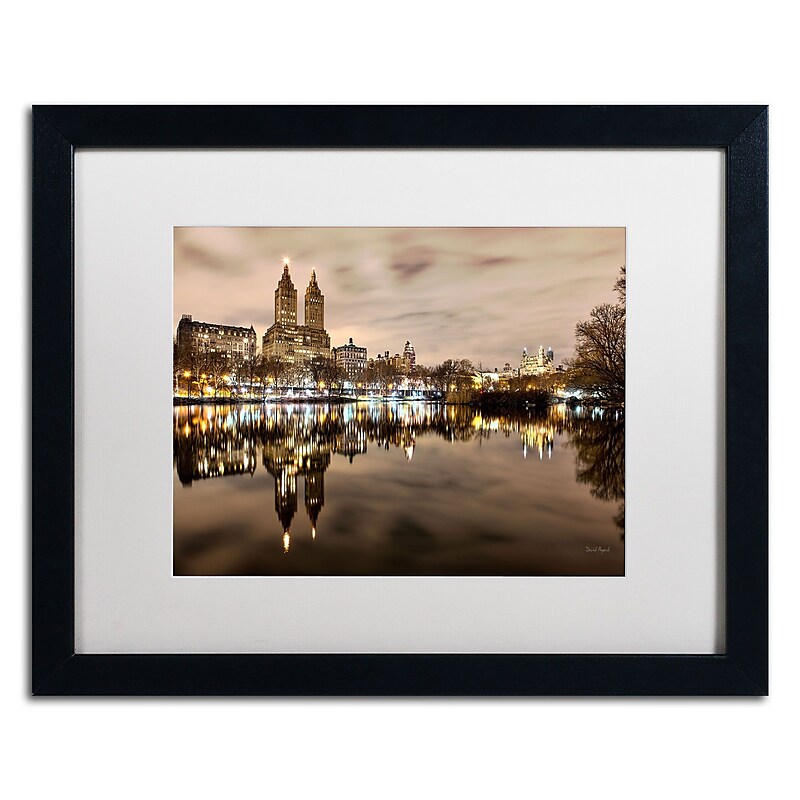 Trademark David Ayash "Central Park West I" Art, White Matte With Black Frame, 16" x 20" image 1