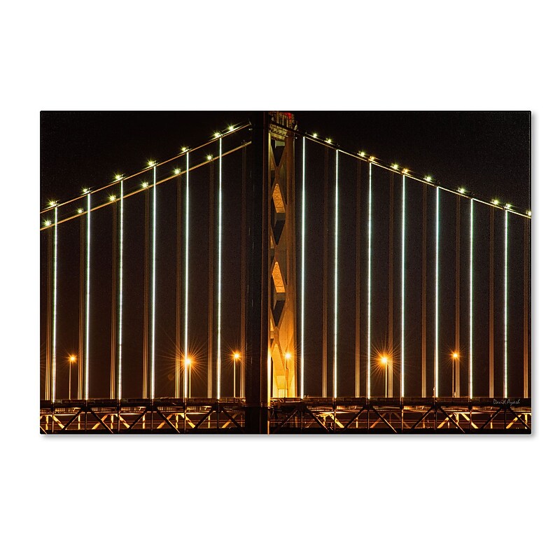 Trademark David Ayash "Bay Bridge - San Francisco" Gallery-Wrapped Canvas Art, 16" x 24" image 1