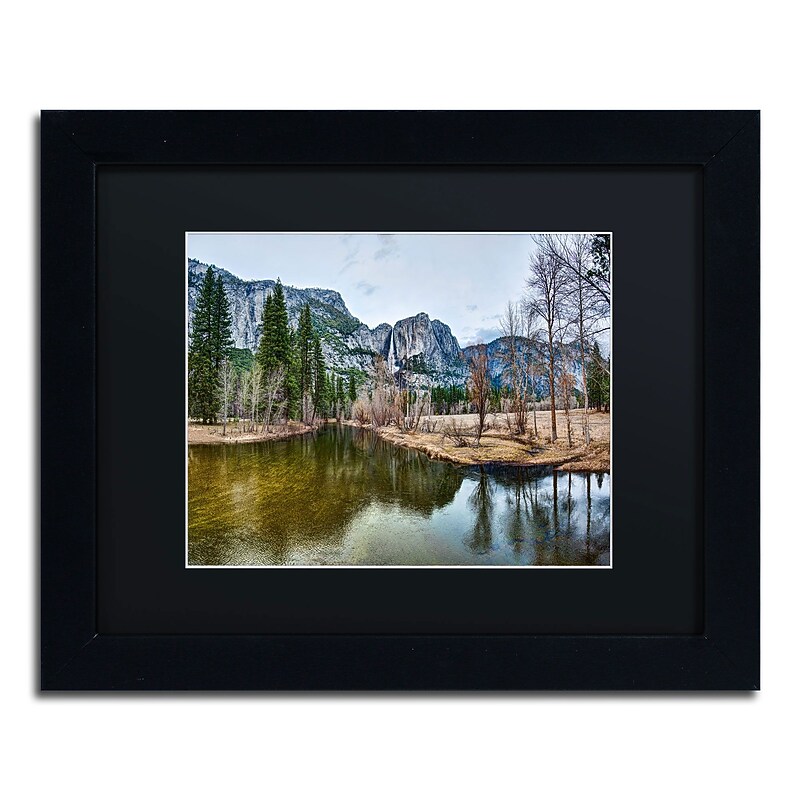 Trademark David Ayash "Yosemite...California-III" Art, Black Matte With Black Frame, 11" x 14" image 1