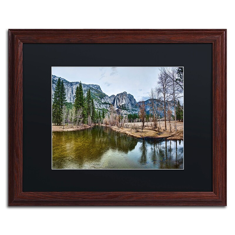 Trademark David Ayash "Yosemite...California-III" Art, Black Matte With Wood Frame, 16" x 20" image 1