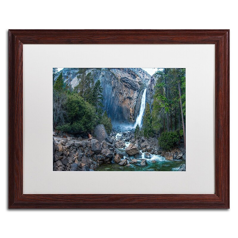 Trademark David Ayash "Yosemite...California-IV" Art, White Matte With Wood Frame, 16" x 20" image 1