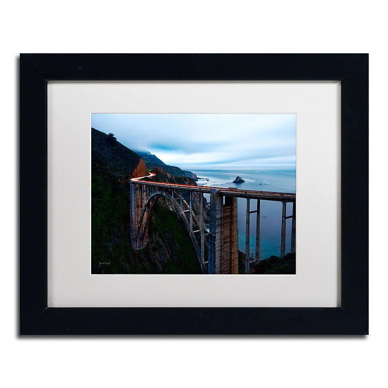 Trademark David Ayash "Big Sur...California-II" Art, White Matte With Black Frame, 11" x 14" image 1